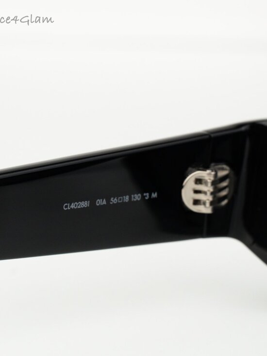 Celine Women Sunglasses Black Grey Cat Eye CL40288I MONOCHROMS 01A NEW AUTHENTIC - Picture 5 of 10